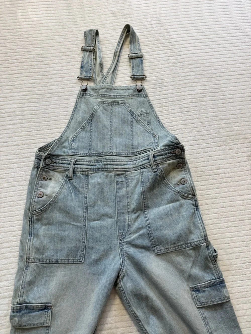 Pilcro Light Wash Blue Denim Overalls - Picture 4 of 9